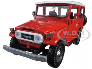 Toyota FJ40 Land Cruiser Red with White Top