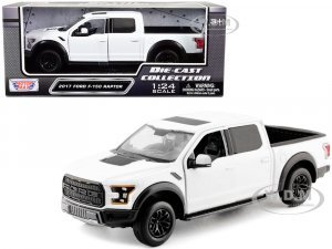 2017 Ford F-150 Raptor Pickup Truck White with Black Wheels