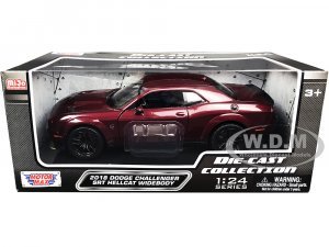 2018 Dodge Challenger SRT Hellcat Widebody Burgundy Metallic Die-Cast Collection Series