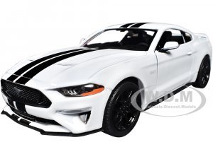 2018 Ford Mustang GT 5.0 White with Black Stripes Timeless Legends Series