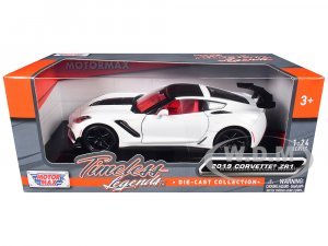 2019 Chevrolet Corvette ZR1 White and Black with Red Interior Timeless Legends Series