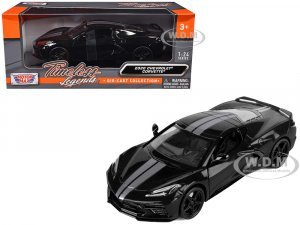 2020 Chevrolet Corvette C8 Stingray Black with Silver Stripes Timeless Legends Series