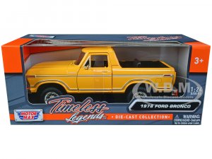 1978 Ford Bronco Custom (Open Top) Yellow with Timeless Legends Series