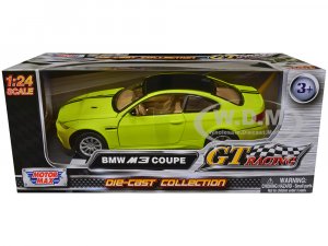 BMW M3 Coupe Neon Yellow with Matt Black Top and Stripes GT Racing Series