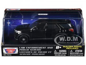 2022 Ford Police Interceptor Utility Black Unmarked Custom Builders Kit Law Enforcement and Public Service Series