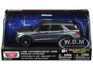 2022 Ford Police Interceptor Utility Gray Metallic Unmarked Custom Builders Kit Law Enforcement and Public Service Series