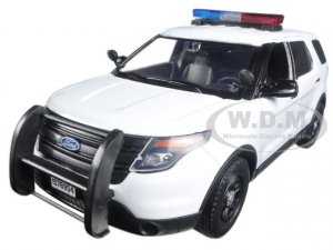 2015 Ford Police Interceptor Utility White with Light Bar and Sound