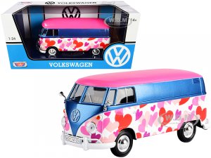 Volkswagen Type 2 (T1) Delivery Van Love Pink and Blue Metallic