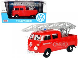 Volkswagen Type 2 (T1) Fire Truck with Aerial Ladder Feuerwehr Red