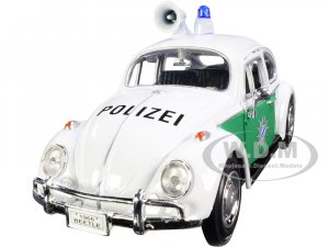 1966 Volkswagen Beetle German Police Car White and Green