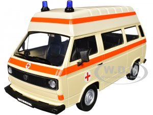 Volkswagen Type 2 (T3) High Roof Ambulance Cream with Orange Stripes