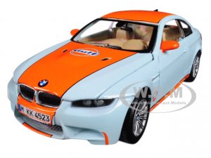 BMW M3 Coupe with Gulf Oil Livery Light Blue with Orange Stripe