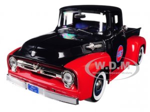 1956 Ford F-100 Pickup Truck Gulf Dark Blue and Red