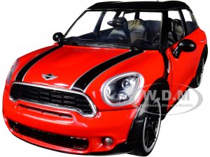 Mini Cooper S Countryman with Travel Trailer Red and Black City Classics Series
