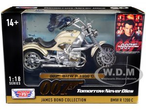 BMW R 1200 C Motorcycle Cream James Bond 007 Tomorrow Never Dies (1997) Movie James Bond Collection Series