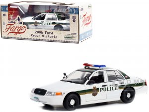 2006 Ford Crown Victoria Police Interceptor White and Green Duluth Police (Minnesota) Fargo (2014-2020) TV Series Hollywood Series