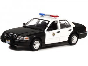 1998 Ford Crown Victoria Police Interceptor Black and White Reno Sheriffs Department Lieutenant Jim Dangle Reno 911 (2003-2009) TV Series