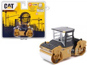 CAT Caterpillar CB-13 Tandem Vibratory Roller with Cab Yellow and Black