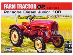Level 4 Model Kit Porsche Diesel Junior 108 Tractor Farm Tractor Series  Scale Model by Revell