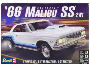 Level 4 Model Kit 1966 Chevrolet Malibu SS 2-in-1 Kit Scale Model by Revell