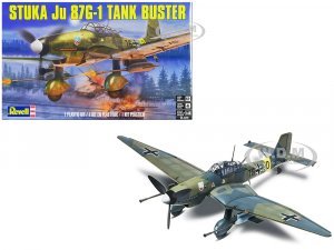 Level 4 Model Kit Junkers STUKA JU 87G-1 Tank Buster Bomber Aircraft 1/48 Scale Model by Revell