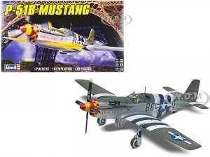 Level 4 Model Kit North American P-51B Mustang Fighter Aircraft  Scale Model by Revell