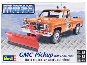 Level 4 Model Kit GMC Pickup Truck with Snow Plow  Scale Model by Revell
