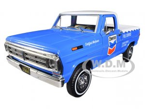 1967 Ford F-100 with Bed Cover Chevron Full Service Blue with White Top Running on Empty Series