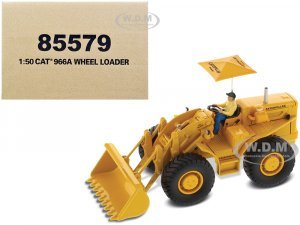 CAT Caterpillar 966A Wheel Loader Yellow with Operator Vintage Series 1 50