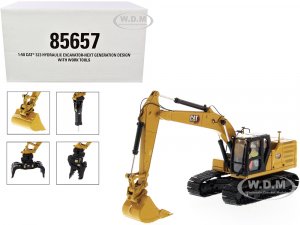 Cat Caterpillar 323 Hydraulic Excavator Next Generation Design with Operator and 4 Work Tools High Line Series