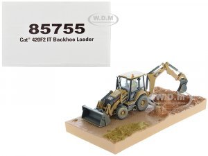 CAT Caterpillar 420F2 IT Backhoe Loader with Operator Yellow Weathered Series