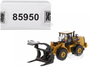 CAT Caterpillar 972M Wheel Loader with Log Fork and Operator High Line Series 7 (HO)