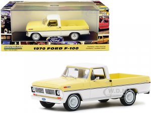 1970 Ford F-100 Ranger XLT Pickup Truck Pinto Yellow and Pure White