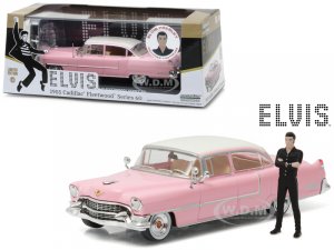 Elvis Presleys 1955 Pink Cadillac Fleetwood Series 60 with Elvis Presley Figurine