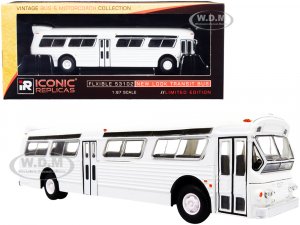 Flxible 53102 Transit Bus with A/C Unit Blank White Vintage Bus & Motorcoach Collection