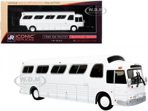 1966 GM PD4107 Buffalo Coach Bus Blank White Vintage Bus & Motorcoach Collection 7