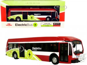 Proterra ZX5 Electric Transit Bus #505 Dundas TTC Toronto Transit Commission (Canada) Dark Red and White with Green Graphics 7 (HO)