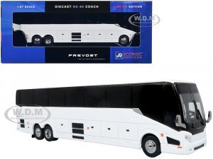 Prevost H3-45 Coach Bus Plain White