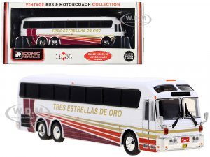 1984 Eagle Model 10 Motorcoach Bus Tres Estrellas de Oro White with Stripes Vintage Bus & Motorcoach Collection