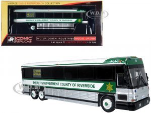 2001 MCI D4000 Coach Bus Sheriffs Department County of Riverside White and Green Vintage Bus & Motorcoach Collection