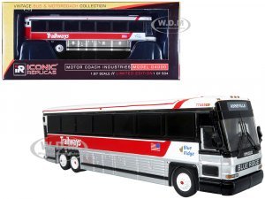 2001 MCI D4000 Coach Bus Trailways - Blue Ridge White and Red Vintage Bus & Motorcoach Collection