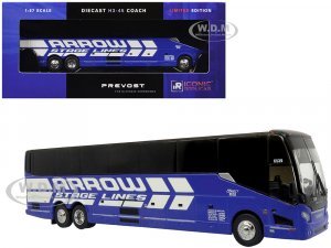 Prevost H3-45 Coach Bus Arrow Stage Lines Blue with White Graphics