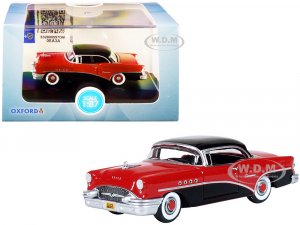 1955 Buick Century Carlsbad Black and Cherokee Red 7 (HO) Scale