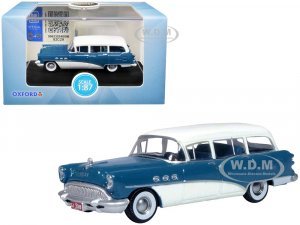 Buick Century Estate Wagon Ranier Blue and Arctic White 7 (HO) Scale