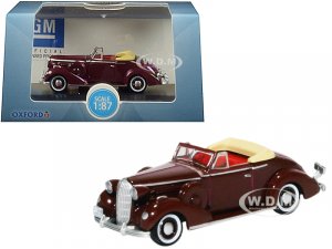 1936 Buick Special Convertible Coupe Cardinal Maroon 7 (HO) Scale