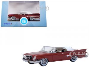 1961 Chrysler 300 Convertible (Closed Top) Cinnamon Brown Metallic with White Top  (HO) Scale