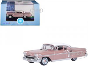 1958 Chevrolet Impala Sport Cay Coral Pink Metallic with White Top  (HO) Scale