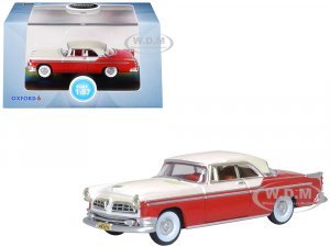 1955 Chrysler New Yorker Deluxe St. Regis Tango Red and Platinum Metallic (HO) Scale