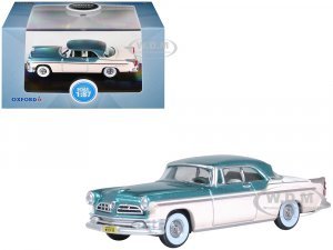 1955 Chrysler New Yorker Deluxe St. Regis Jade Green Metallic and Cream (HO) Scale