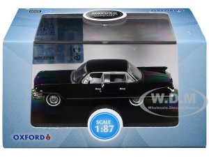 1961 Cadillac Sedan DeVille Ebony Black with White Interior  (HO) Scale